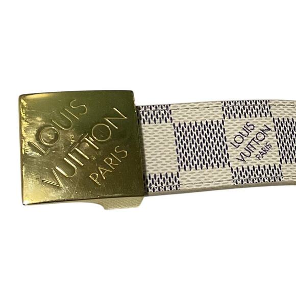 Louis Vuitton Damier Azur belt W/ Box and Dust bag. - Picture 12 of 15